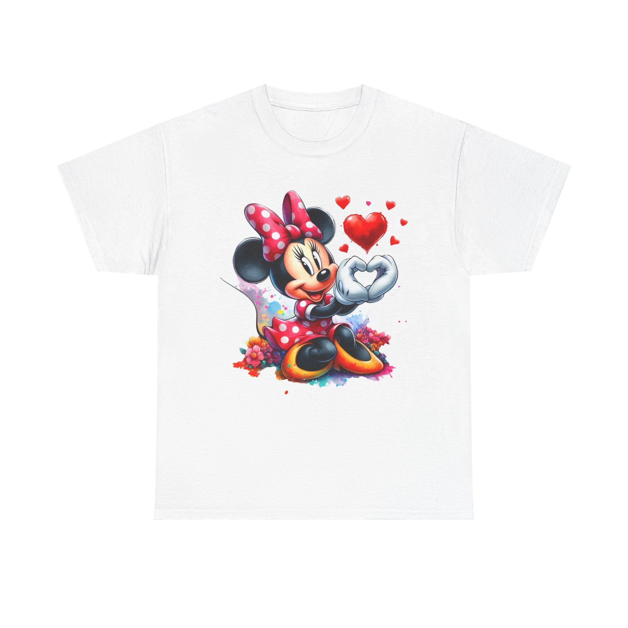 Minnie Mouse Heart Tee — Cute Valentine’s Graphic T-Shirt