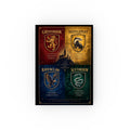 Hogwarts Houses Hardback Journal — Gryffindor Hufflepuff Ravenclaw Slytherin Crest Notebook