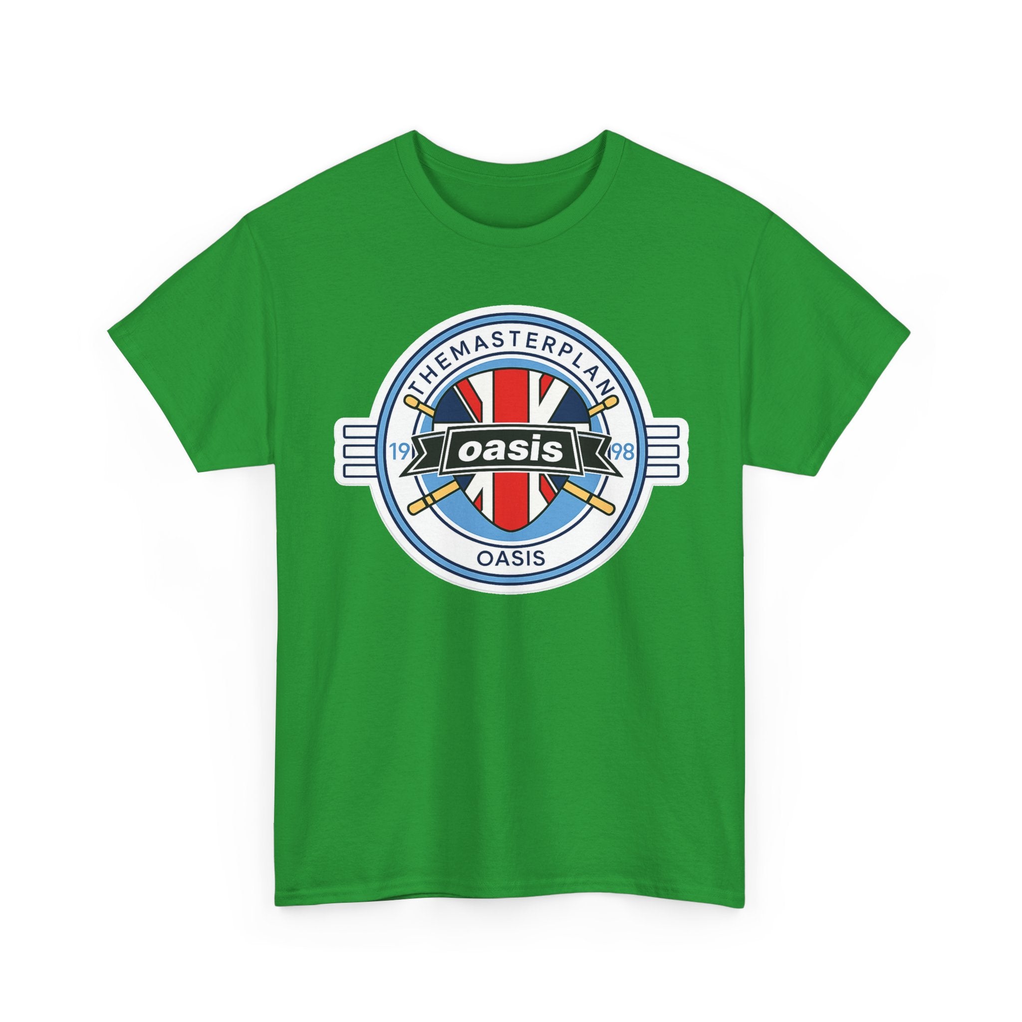Oasis Union Jack Band Tee – Retro Rock Logo T-Shirt