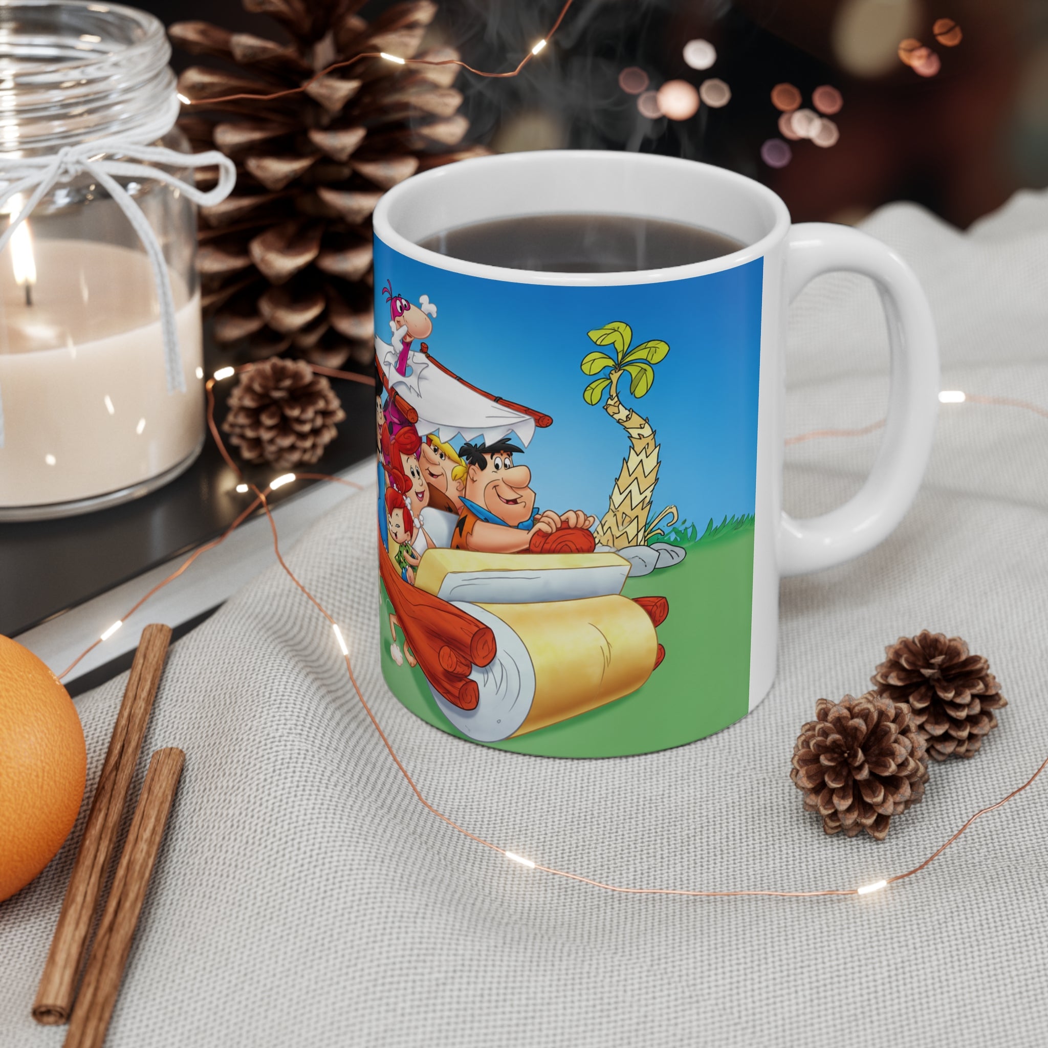 Flintstones Cartoon Ceramic Coffee Mug – Classic TV Family 11oz & 15oz