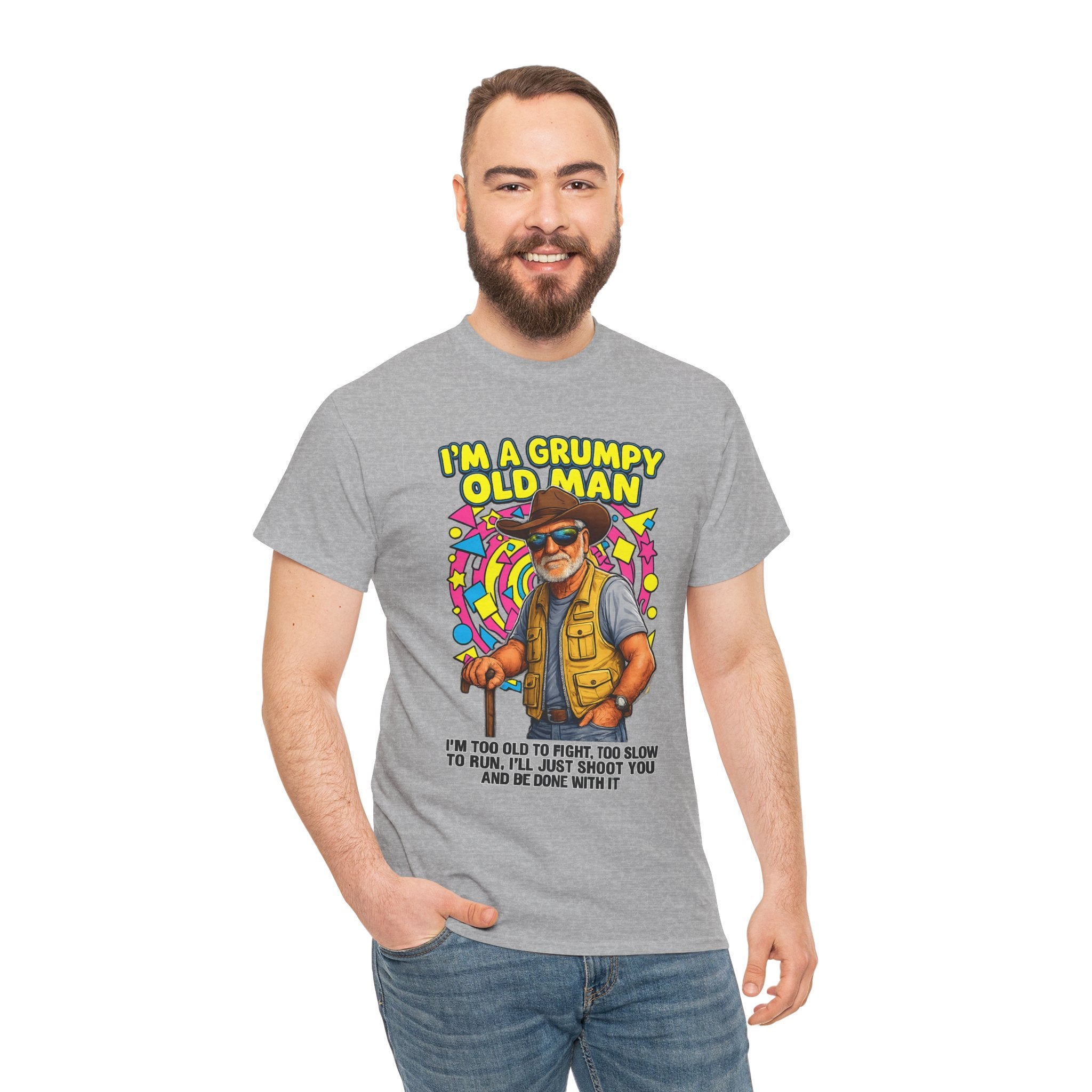 I'm A Grumpy Old Man T-Shirt – Funny Senior Fishing Graphic Tee