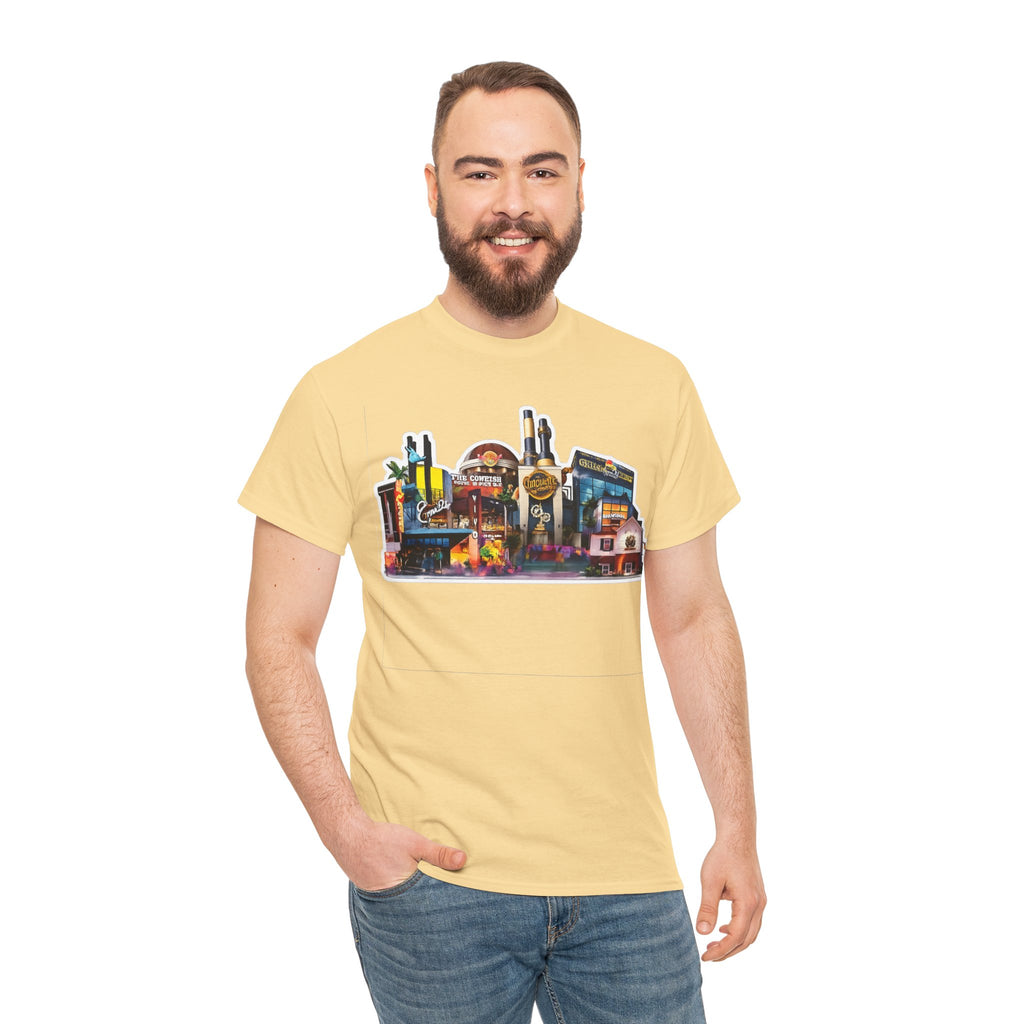 Universal Orlando Skyline T-Shirt — Neon Strip Casino Cityscape Tee