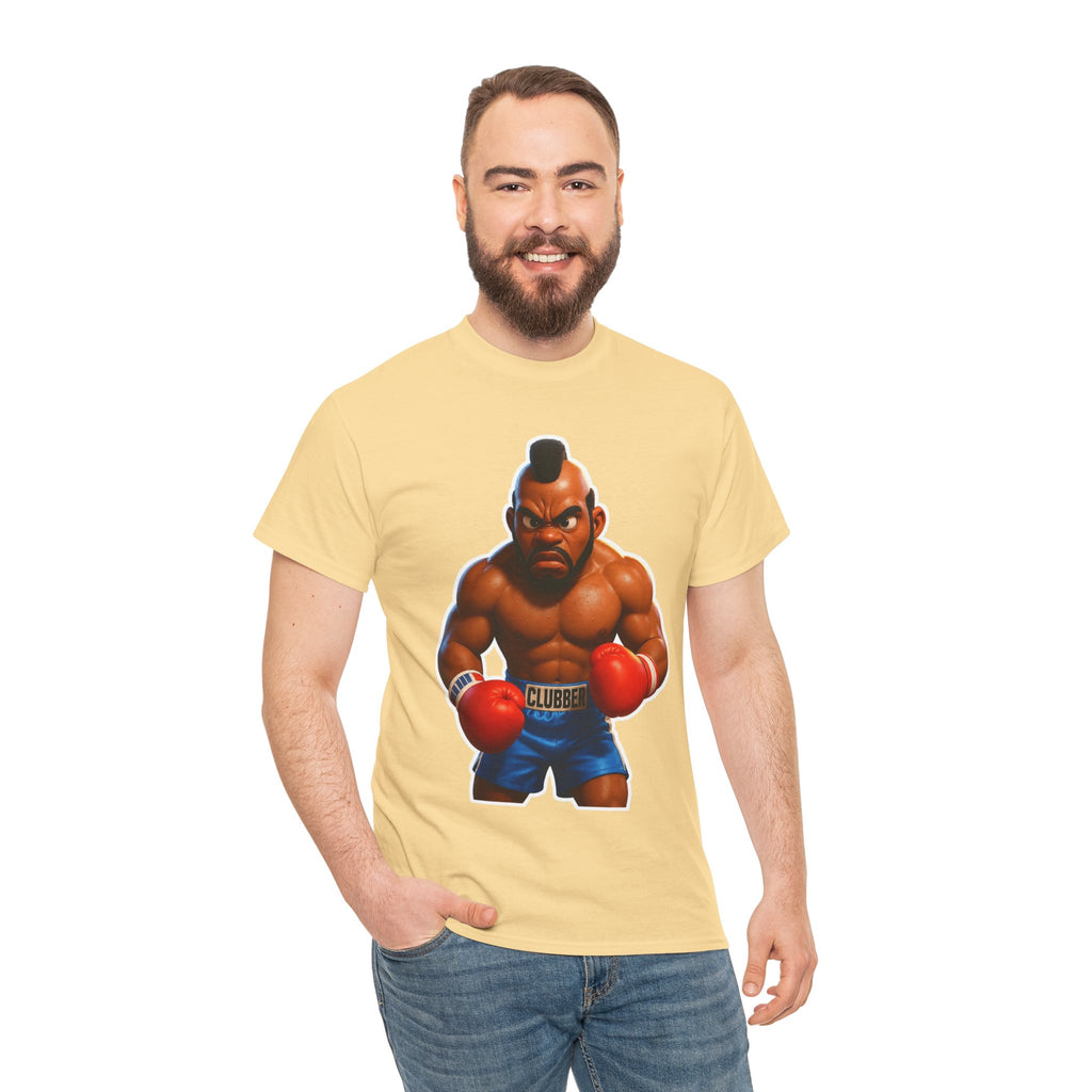 MR T Clubber Lang Boxer Character Tee — Tough Guy Cartoon Boxing T-Shirt