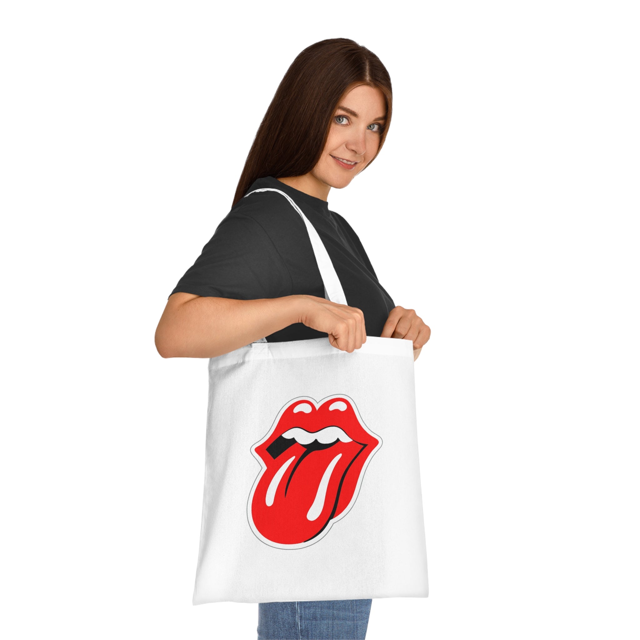 Rock Red Tongue Graphic Tote Bag