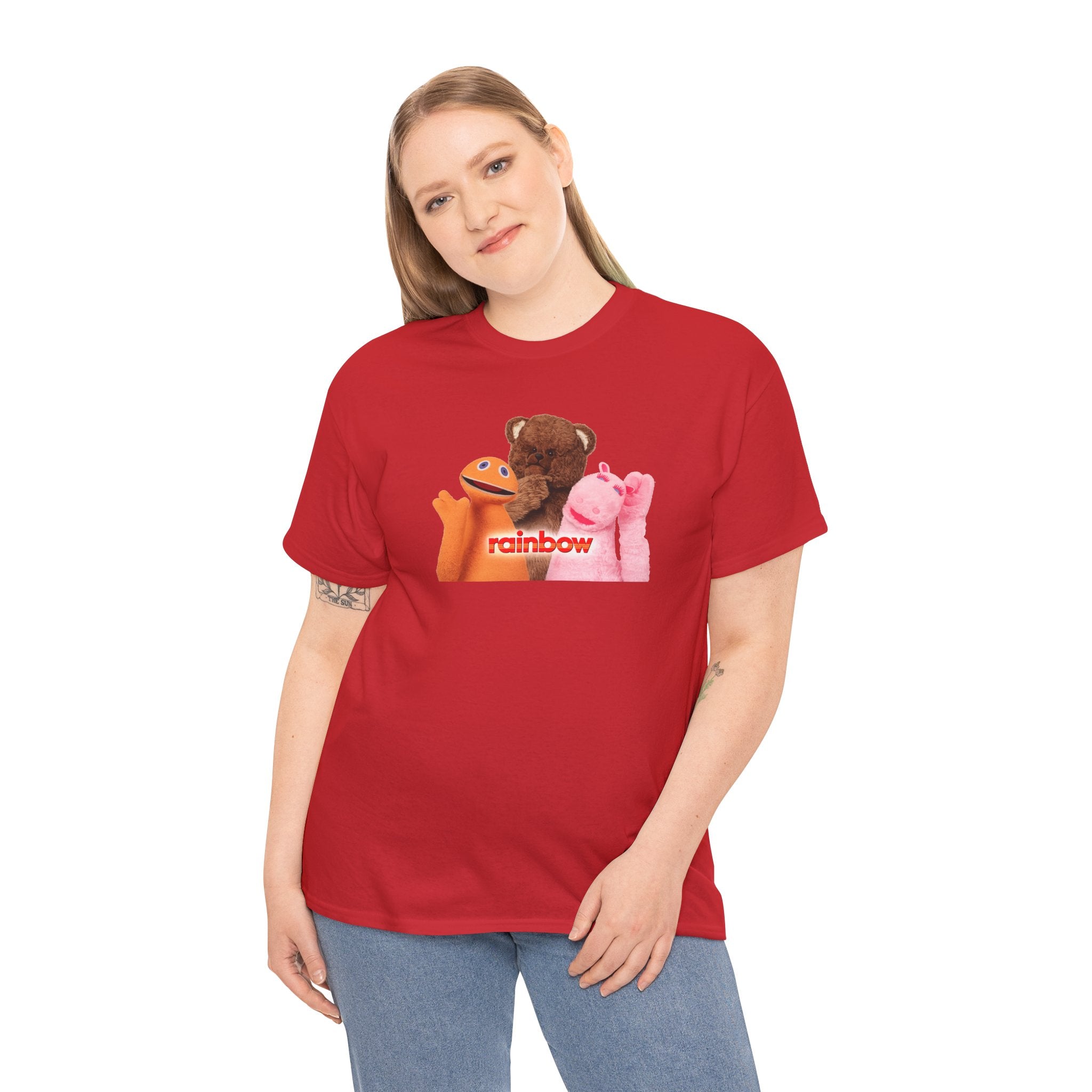 Rainbow Kids TV Zippy, George and Bungle Puppets T-Shirt — Cute Teddy & Hand Puppets Graphic Tee