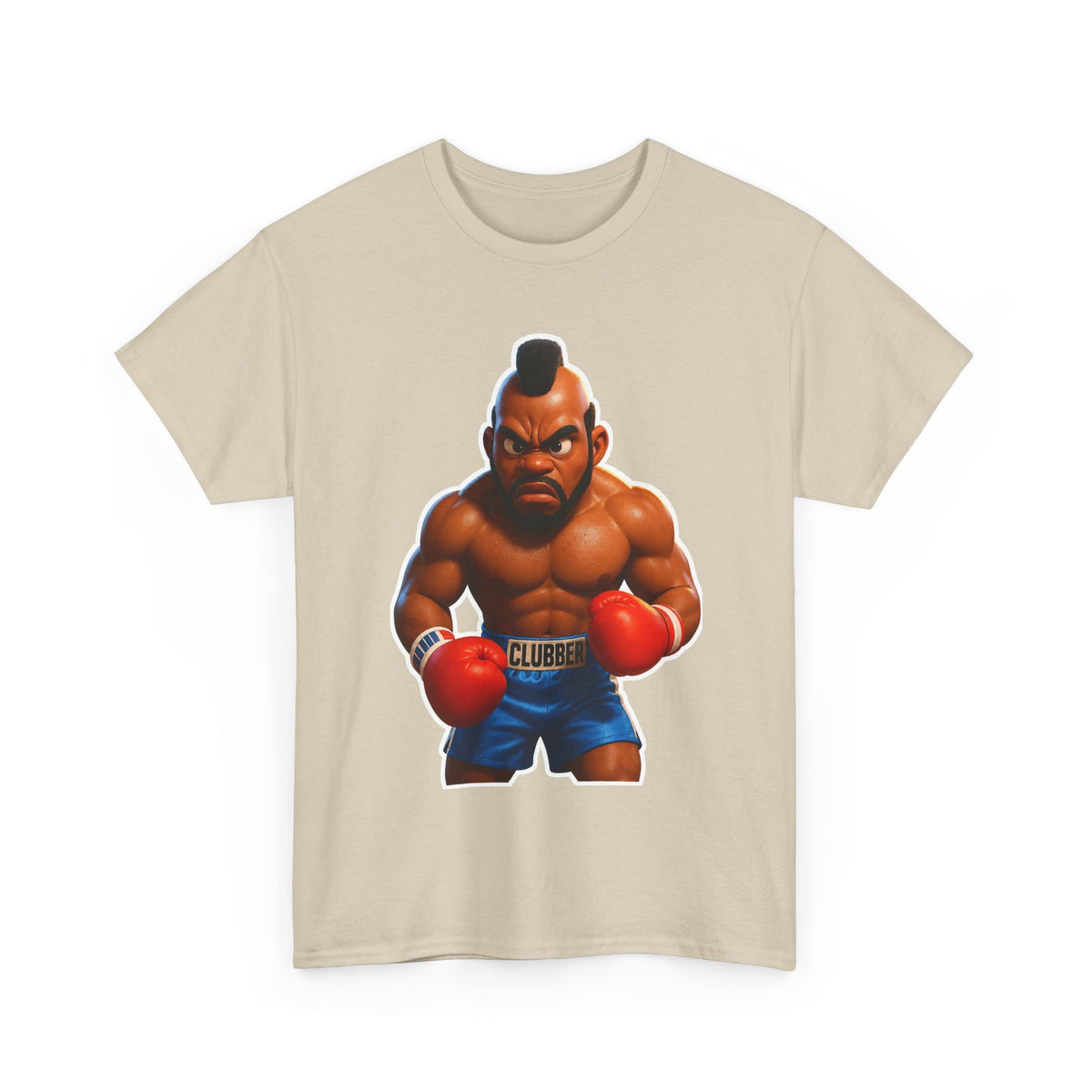 MR T Clubber Lang Boxer Character Tee — Tough Guy Cartoon Boxing T-Shirt