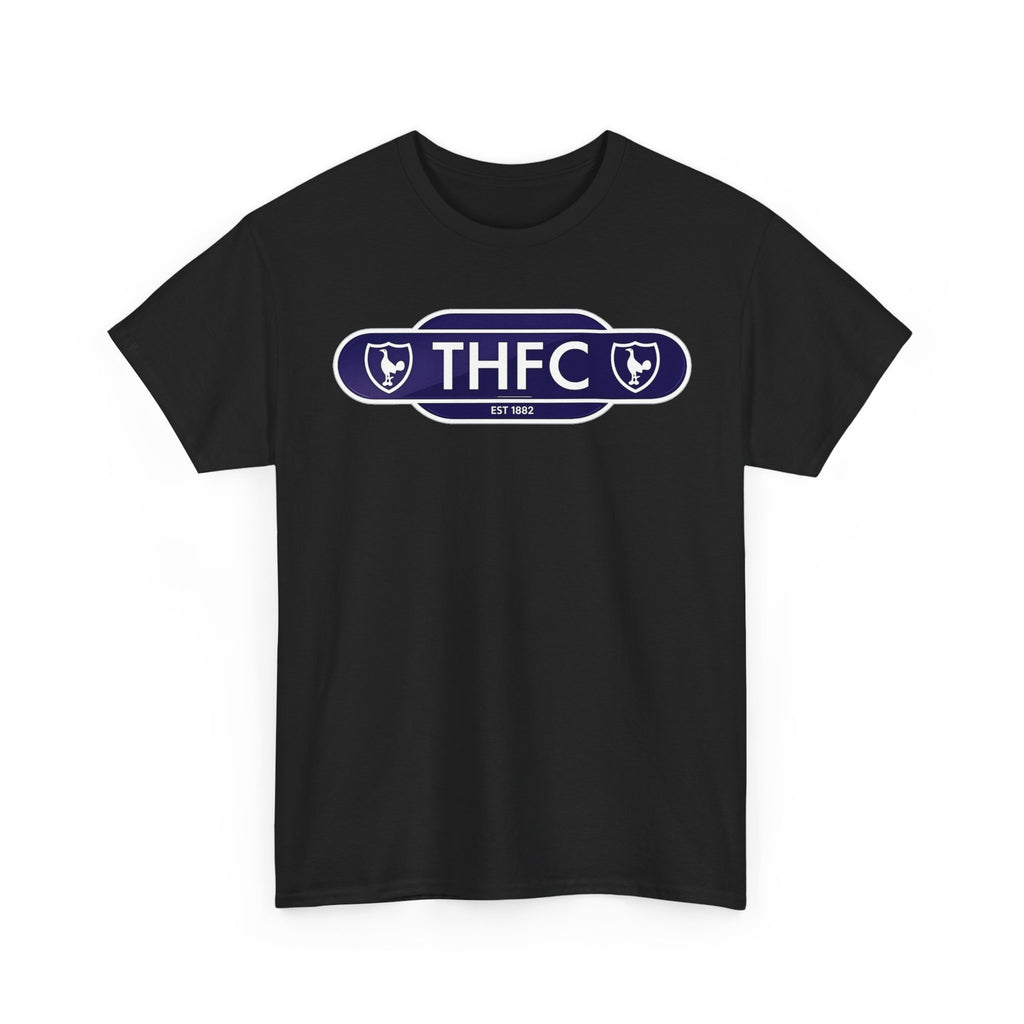 THFC Tottenham Hotspur Railway Sign T‑Shirt — Retro Football Club Tee