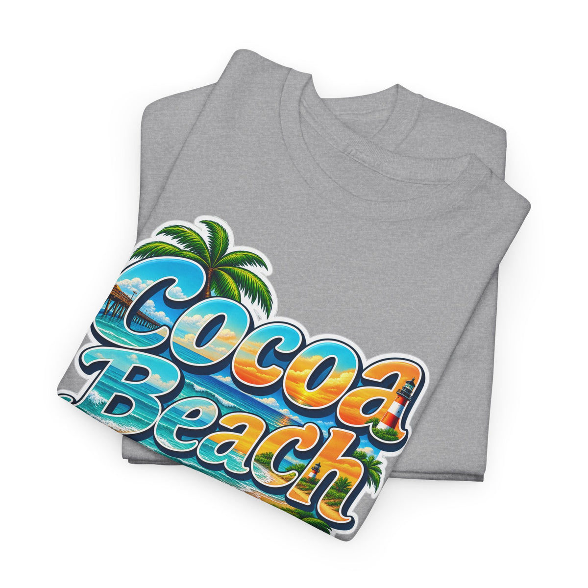 Cocoa Beach Florida Vintage Surf Cotton T-Shirt