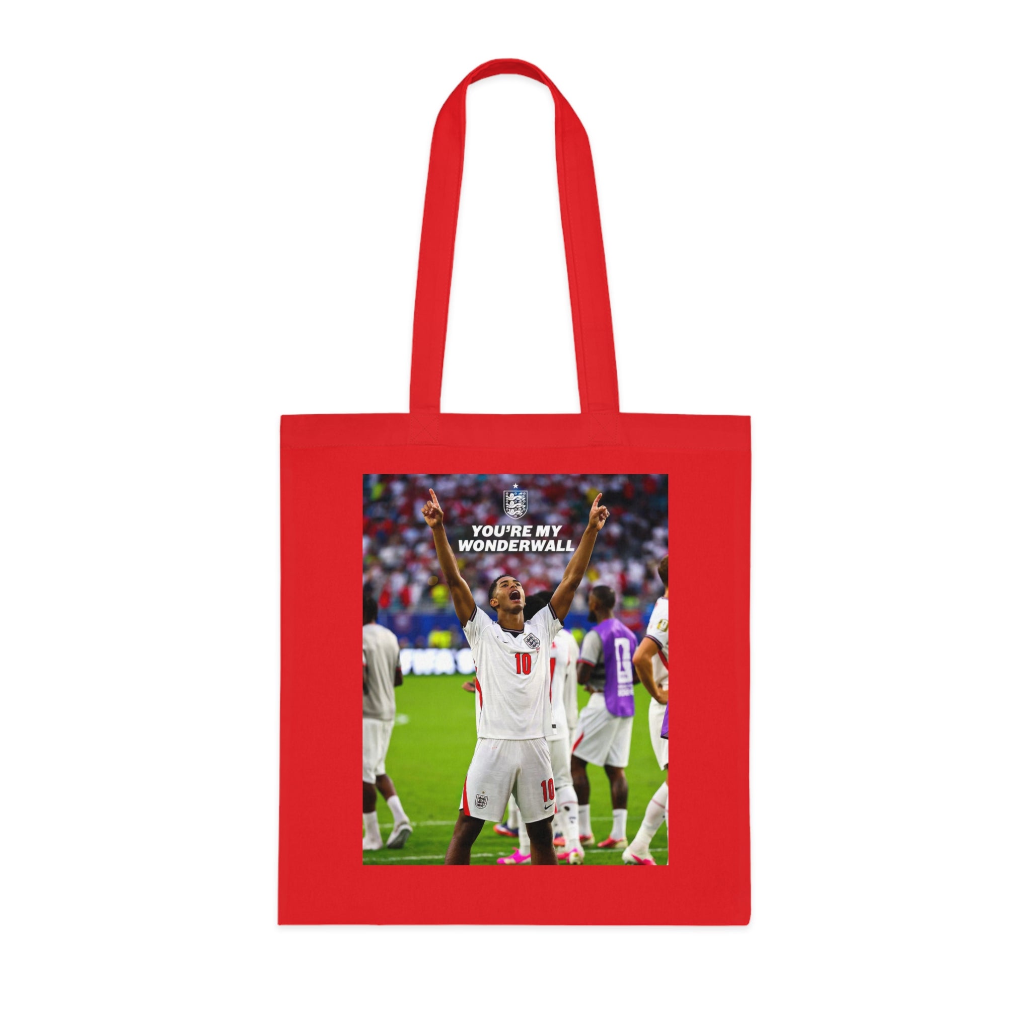 Jude Bellingham England Celebration Cotton Tote — "You're My Wonderwall" Stadium Photo Bag