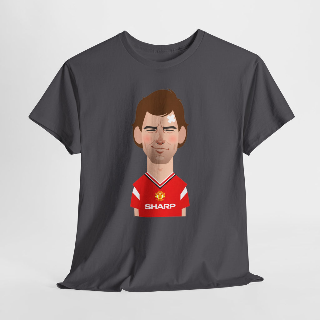 Bryan Robson Manchester United Legend Portrait Cotton T-Shirt