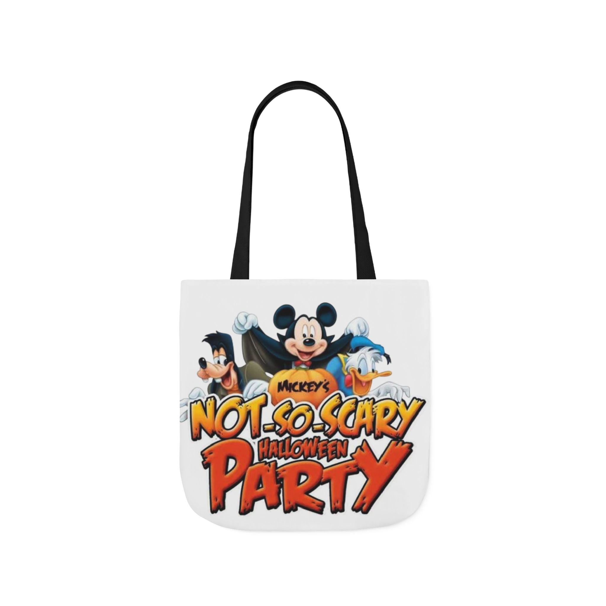 Halloween Party Canvas Tote Bag — "Not-So-Scary Halloween Party" Graphic