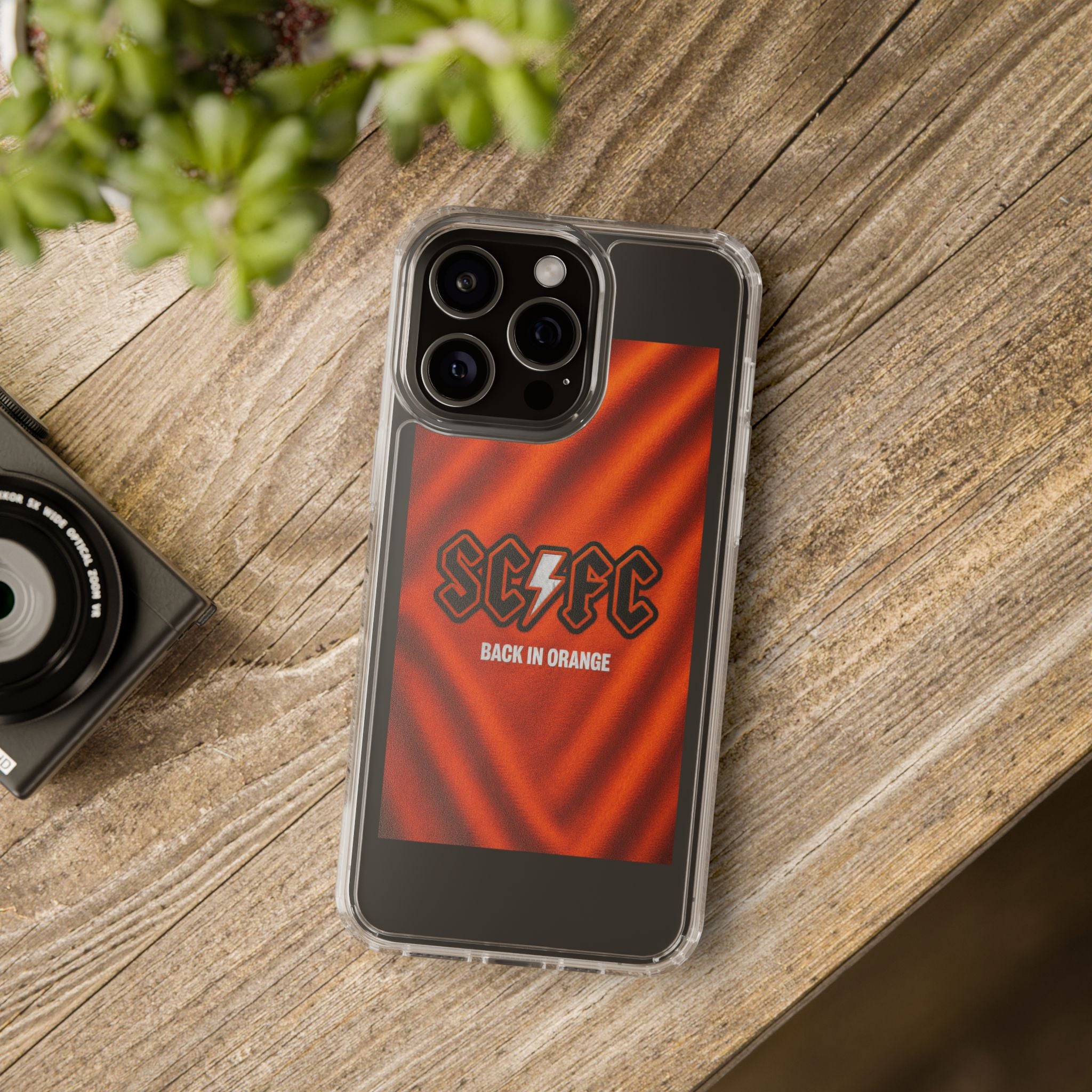 Salford CIty Inspired Phone Case — 'SCFC Back in Orange' Clear Protective Cover