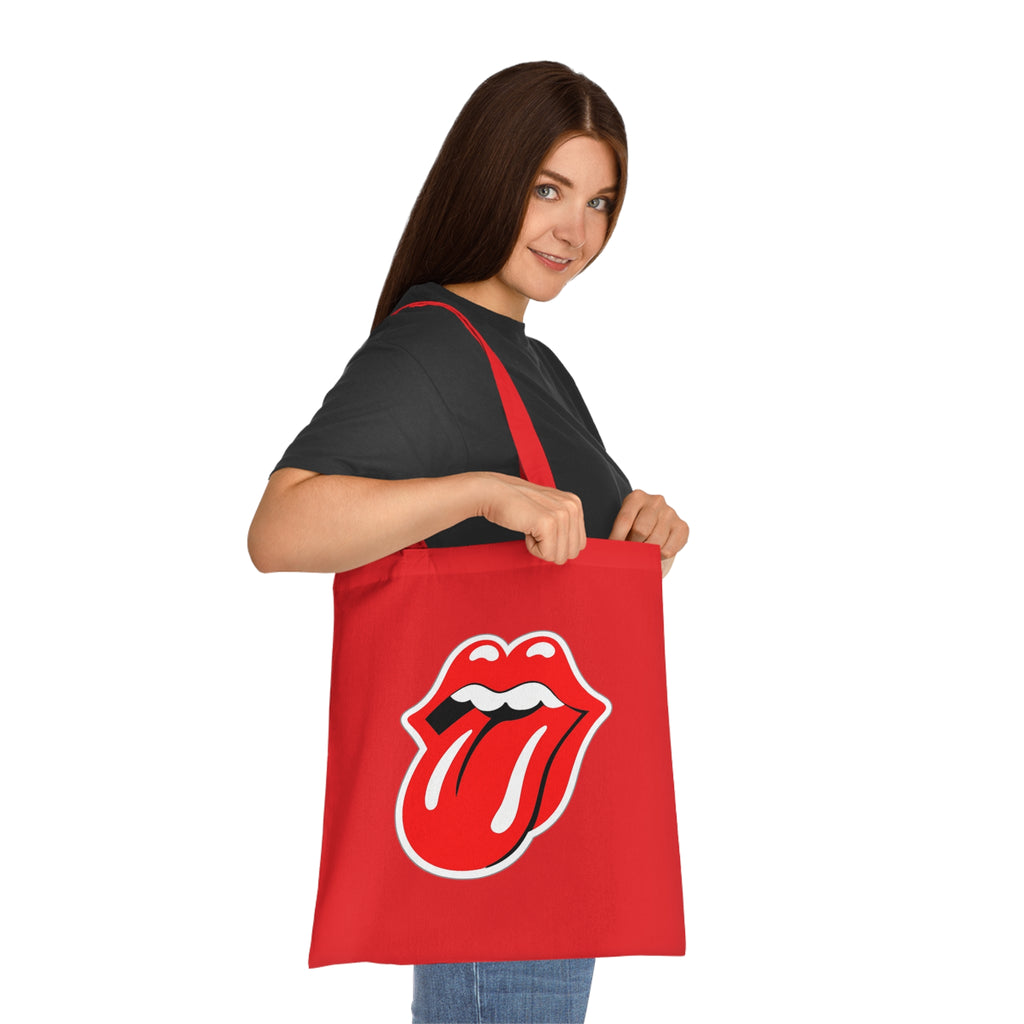 Rock Red Tongue Graphic Tote Bag