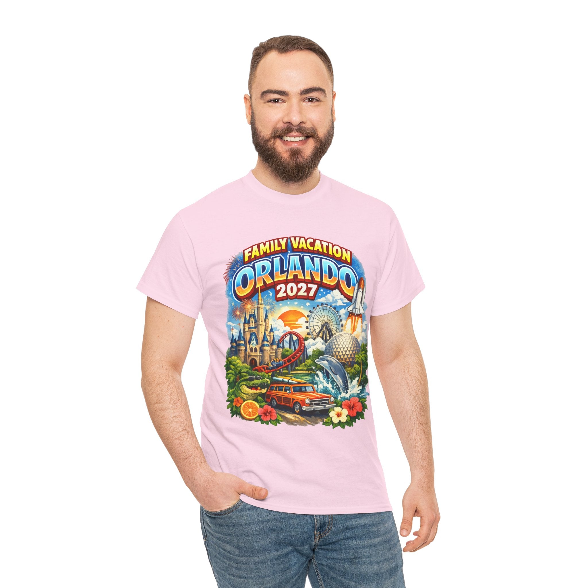 Orlando 2027 Family Vacation T-Shirt — Retro Theme Park Souvenir Tee