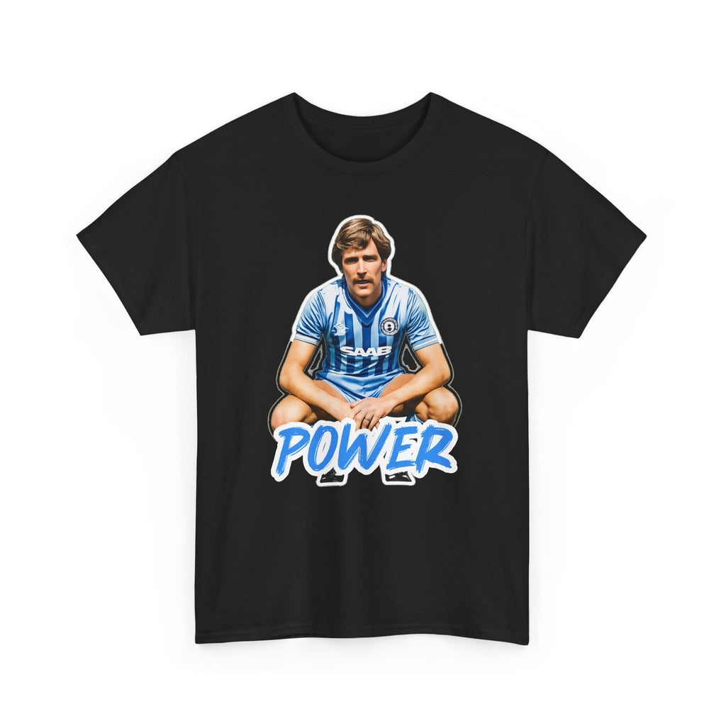 Paul Power Manchester City Legend Player Graphic Tee — Retro Football Jersey Design