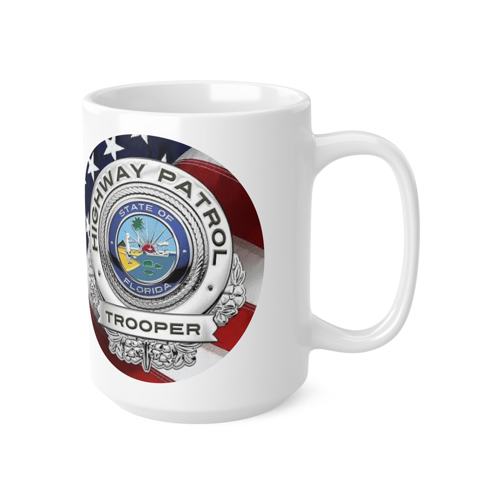 Highway Patrol Trooper Badge Coffee Mug – Florida Flag Ceramic 11oz/15oz