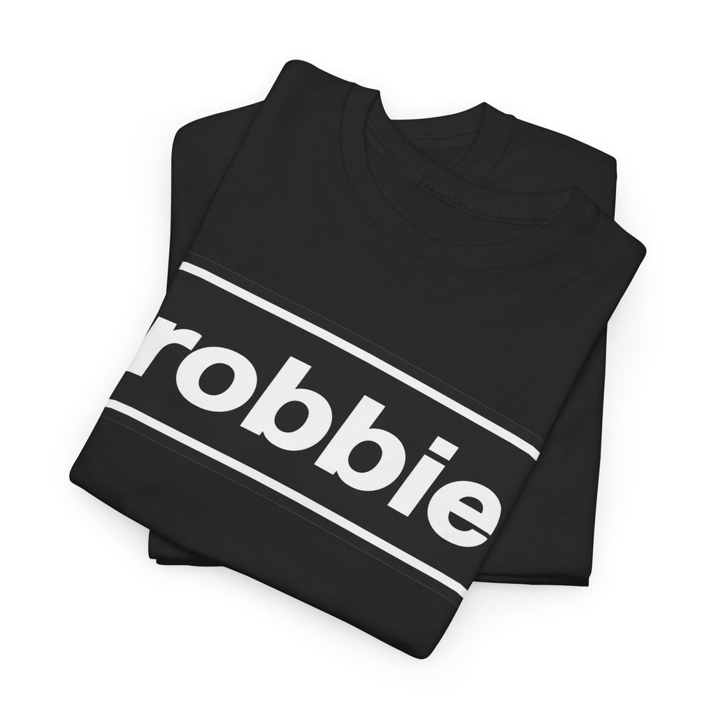 Robbie Inspired Cotton T-Shirt — Minimal Black Box Logo T-Shirt