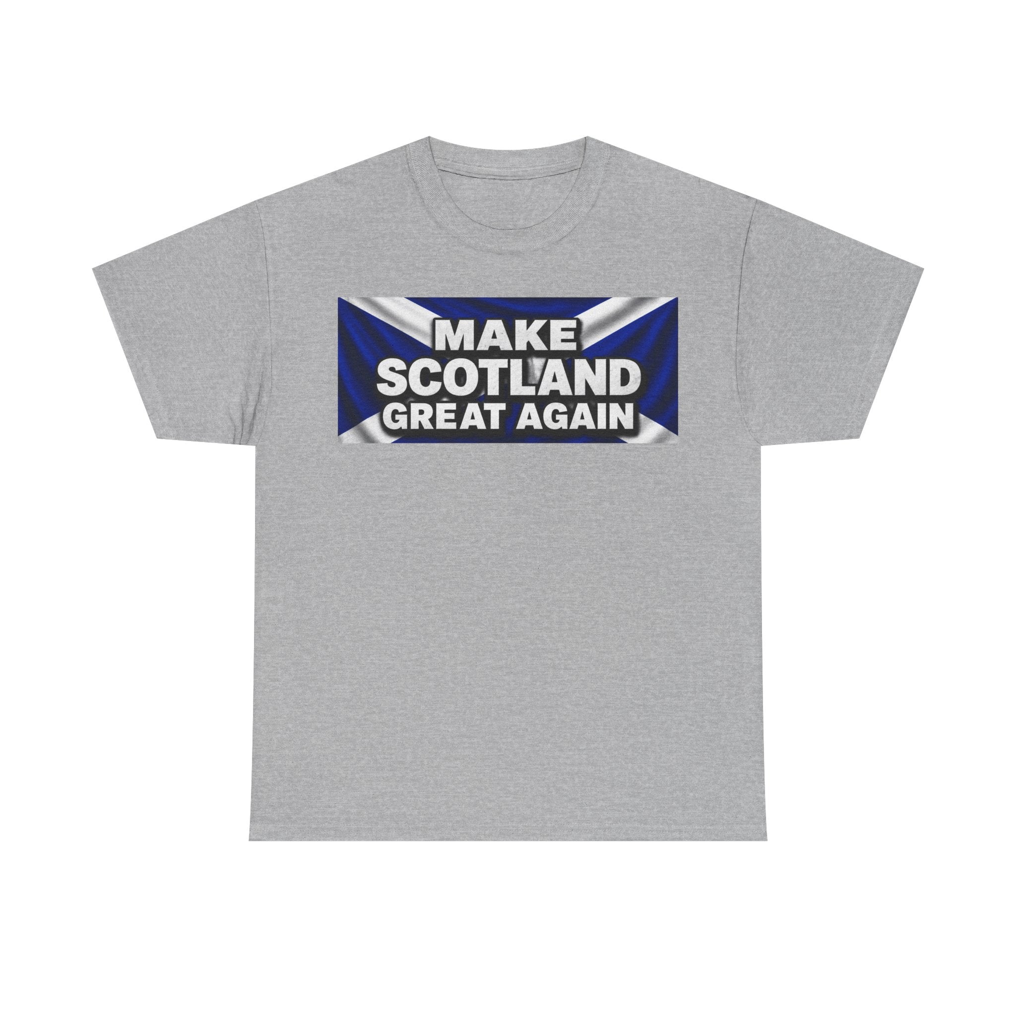 Make Scotland Great Again T‑Shirt — Scottish Flag Slogan Tee