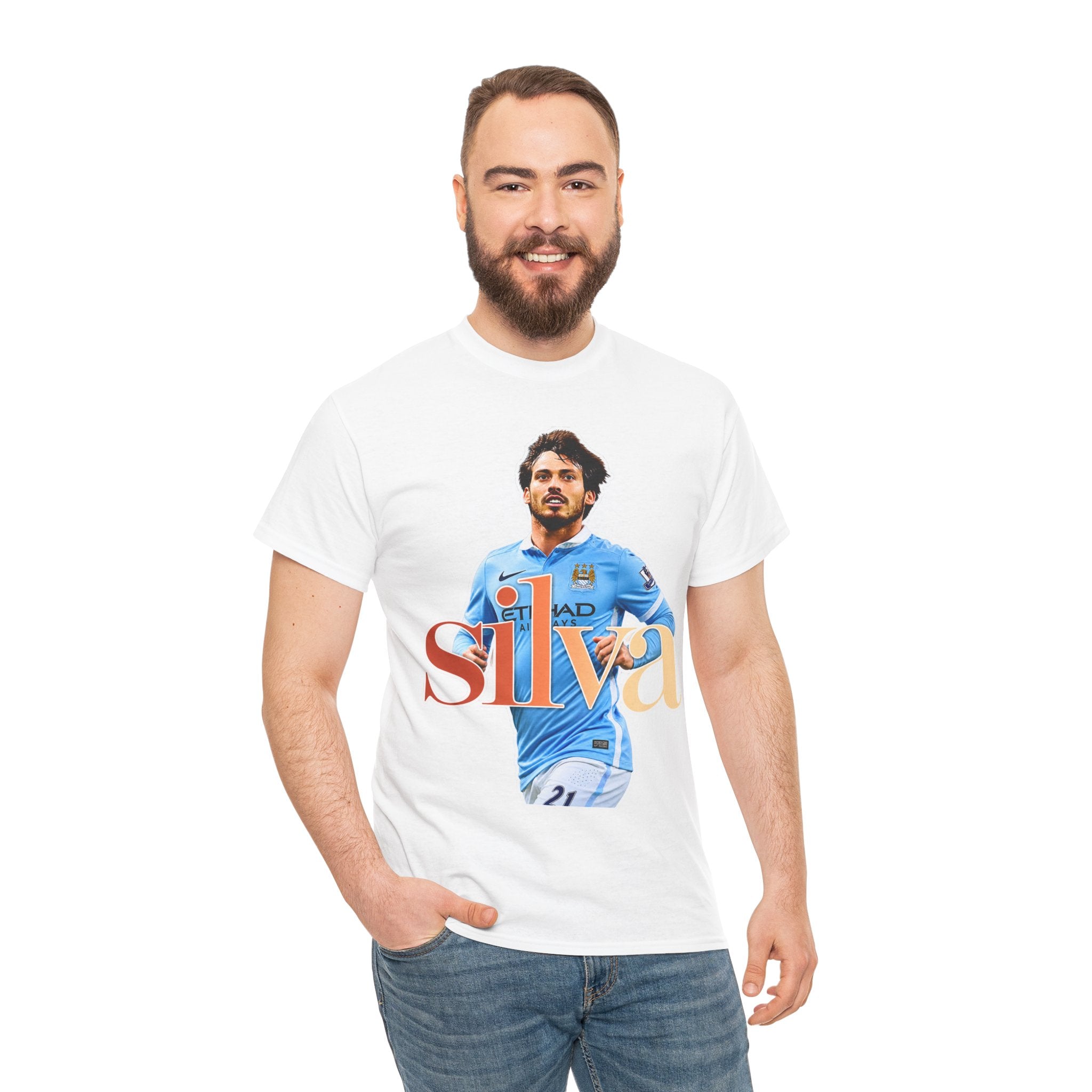 David Silva Manchester City Soccer Player Graphic Tee — Retro Football Fan Shirt