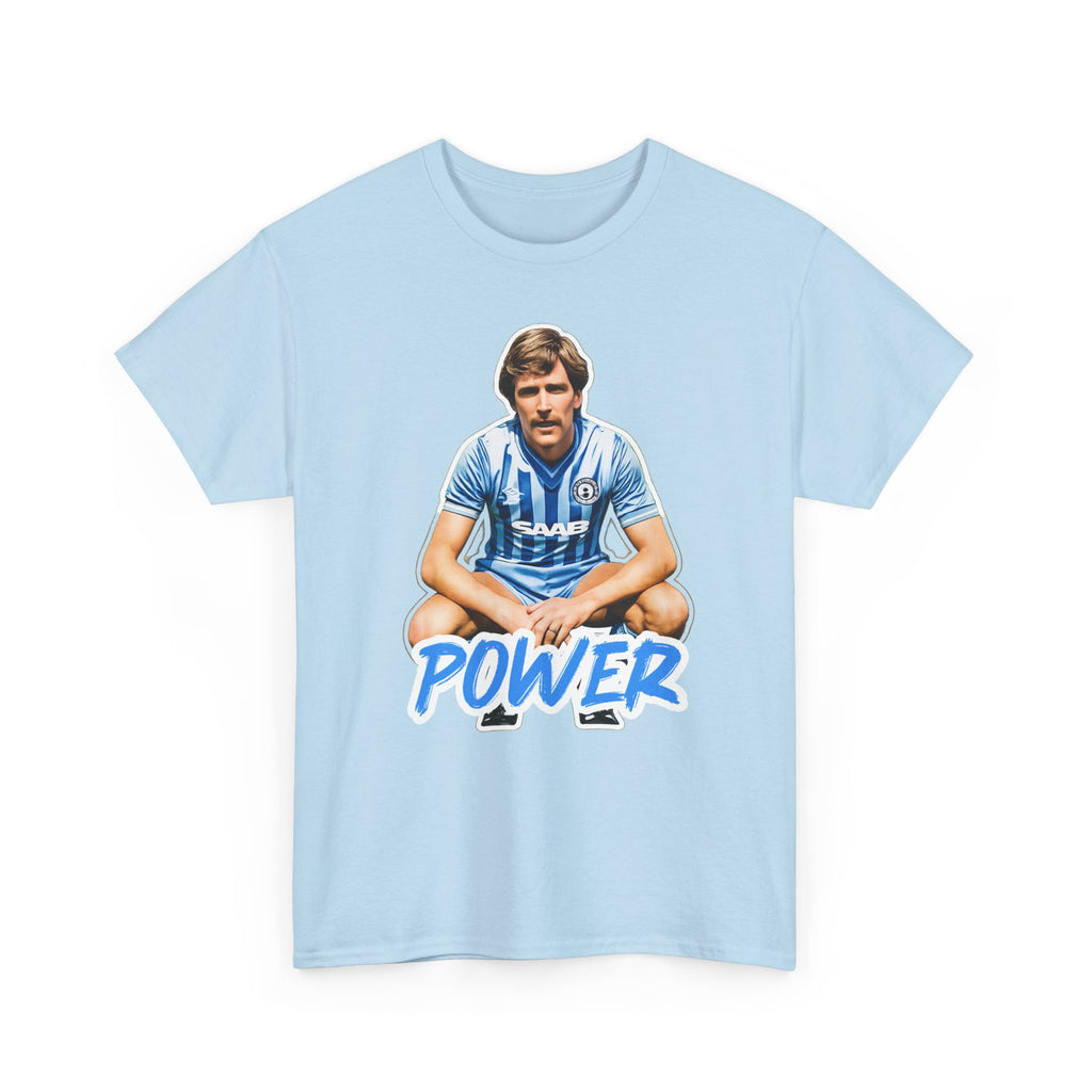 Paul Power Manchester City Legend Player Graphic Tee — Retro Football Jersey Design