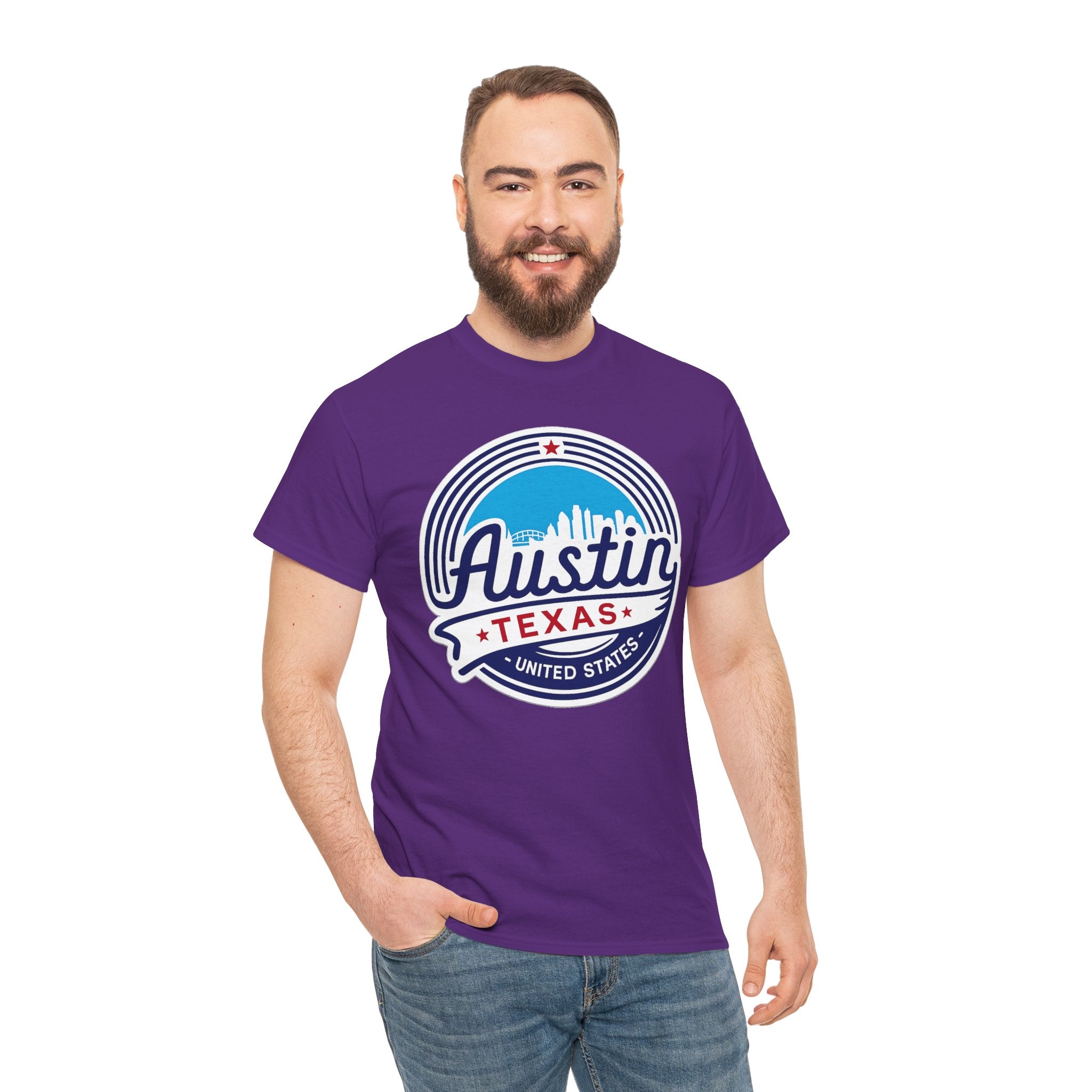 Austin Texas Retro Skyline T-Shirt — Vintage City Pride Tee