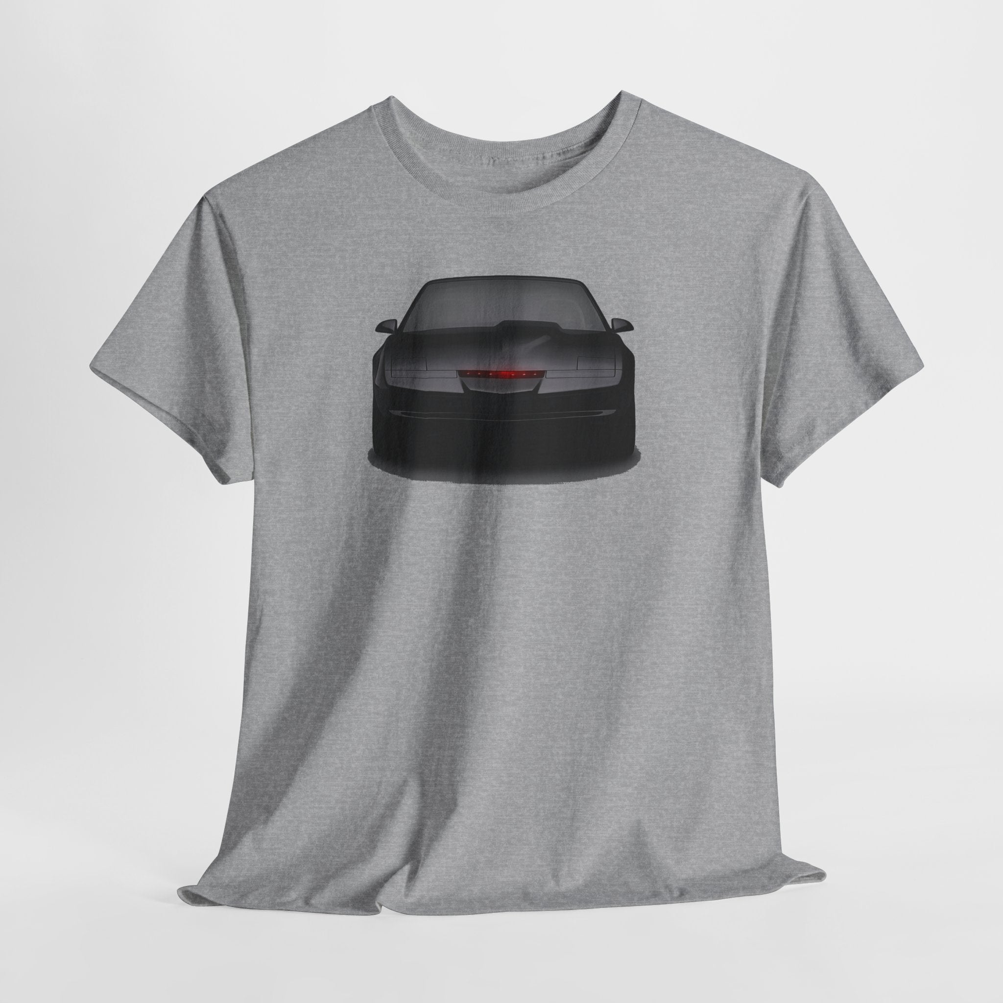 KITT-Inspired Retro Sports Car Tee — Front View Knight Rider Car Graphic Shirt
