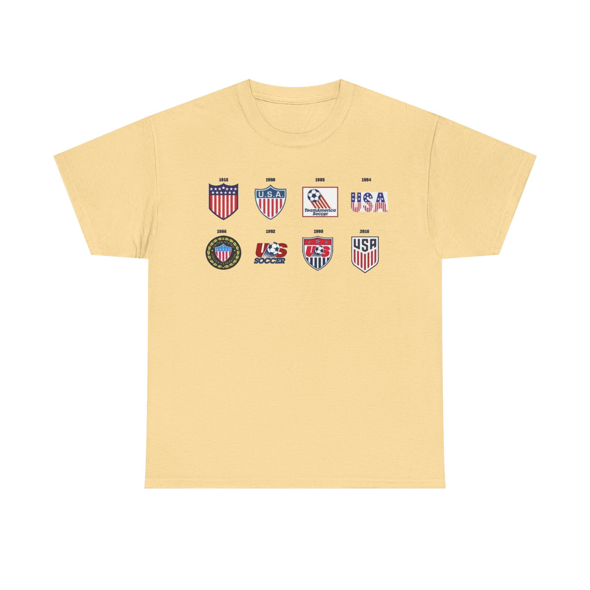 USA Soccer Logos Graphic Tee — Retro American Soccer Logo T‑Shirt