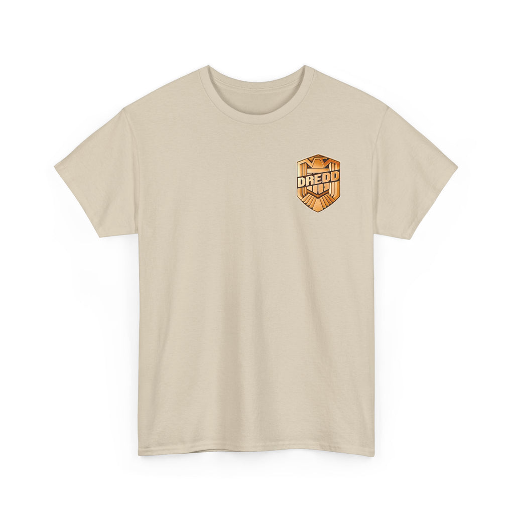 Dredd Shield Badge T-Shirt — Retro Law Enforcement Logo Tee