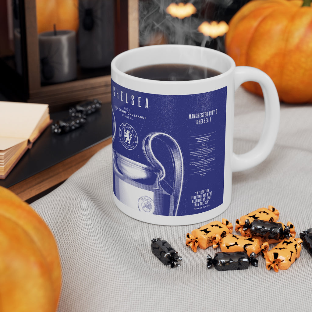 2021 Champions League Winners Programme Cover inspired Ceramic Coffee Mug — (11oz & 15oz)