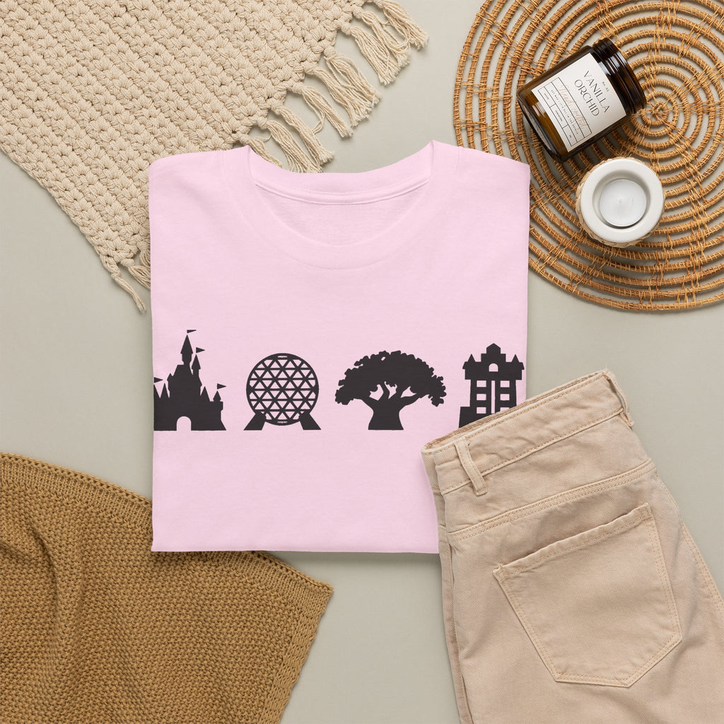 WDW theme parks Silhouettes Unisex Heavy Cotton Tee