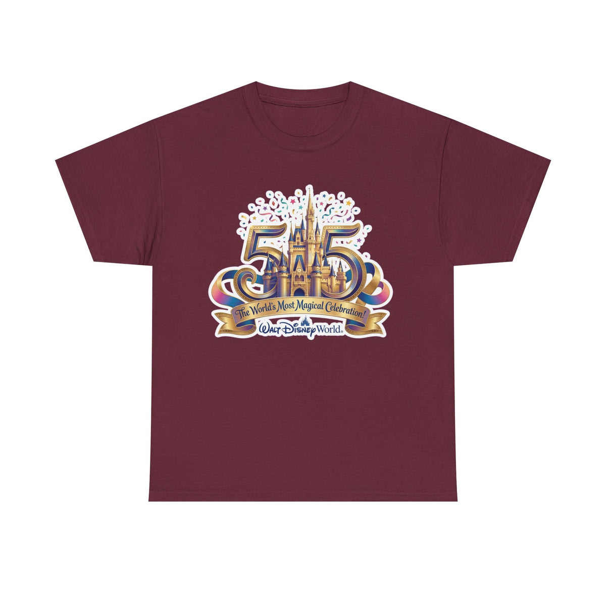 Disney World 50th Anniversary Castle Tee — 'The World's Most Magical Celebration' Souvenir T-Shirt