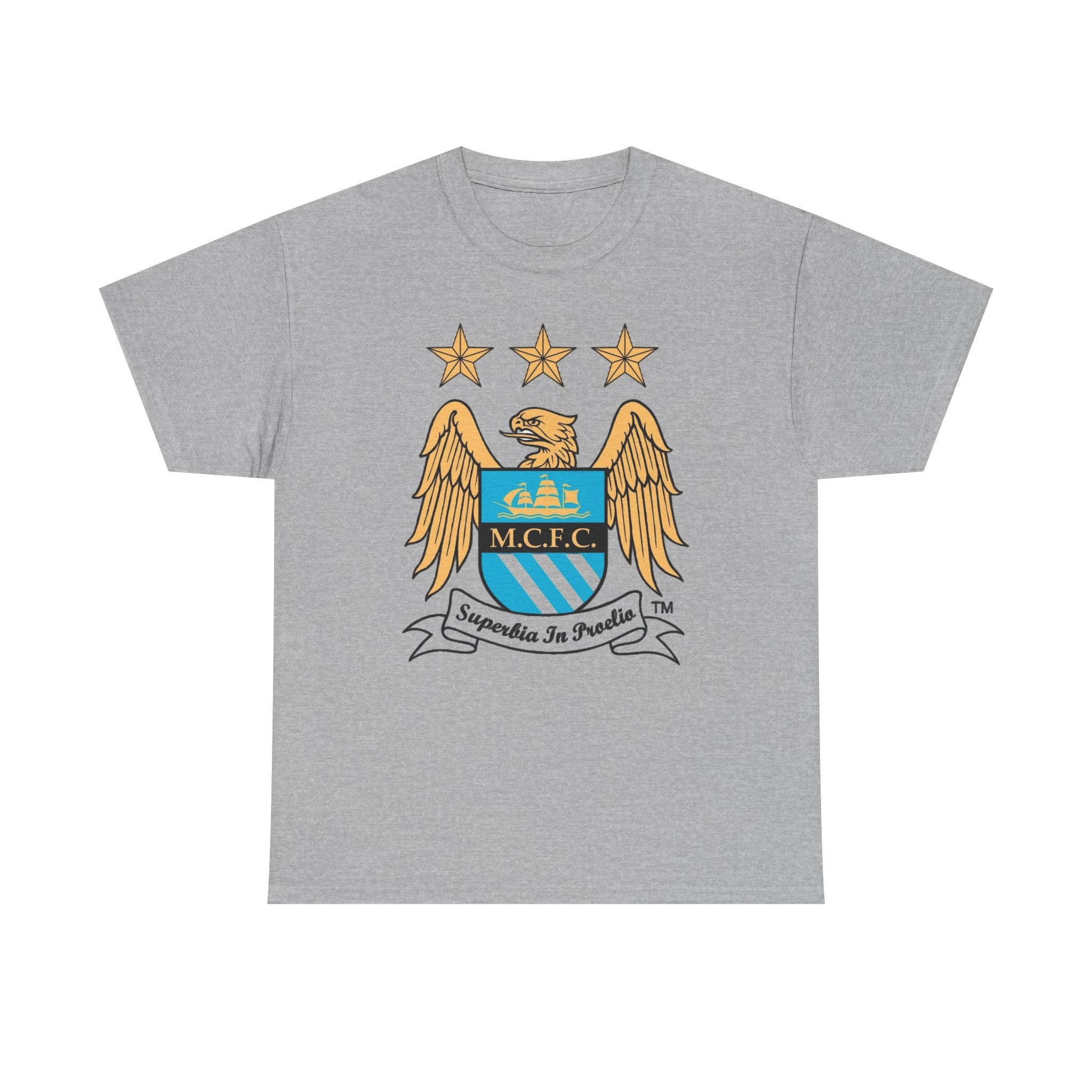Manchester City Retro Club Crest T‑Shirt — MCFC Vintage Style Club Emblem Tee
