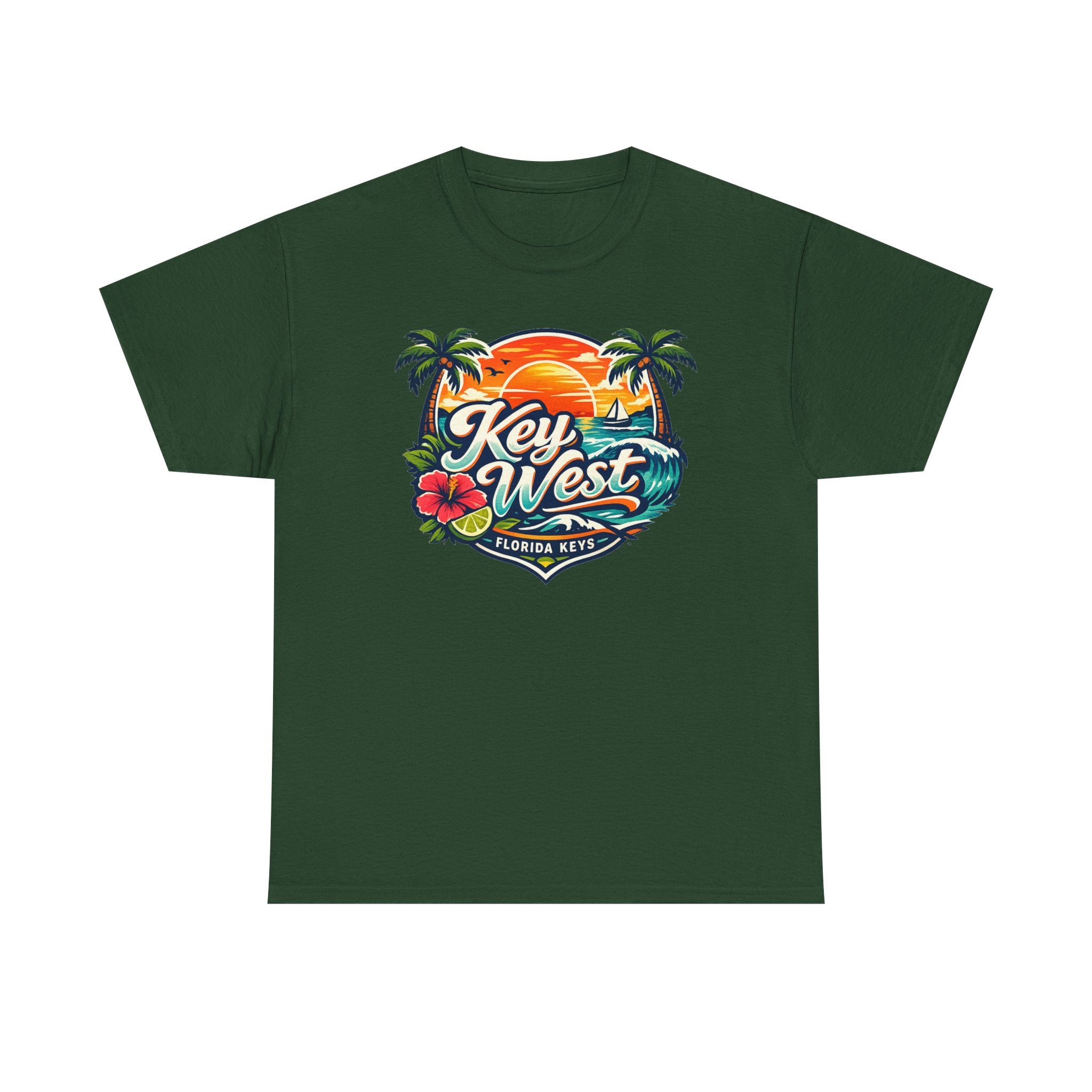 Key West Florida Keys T‑Shirt — Tropical Sunset Palm Beach Souvenir Tee