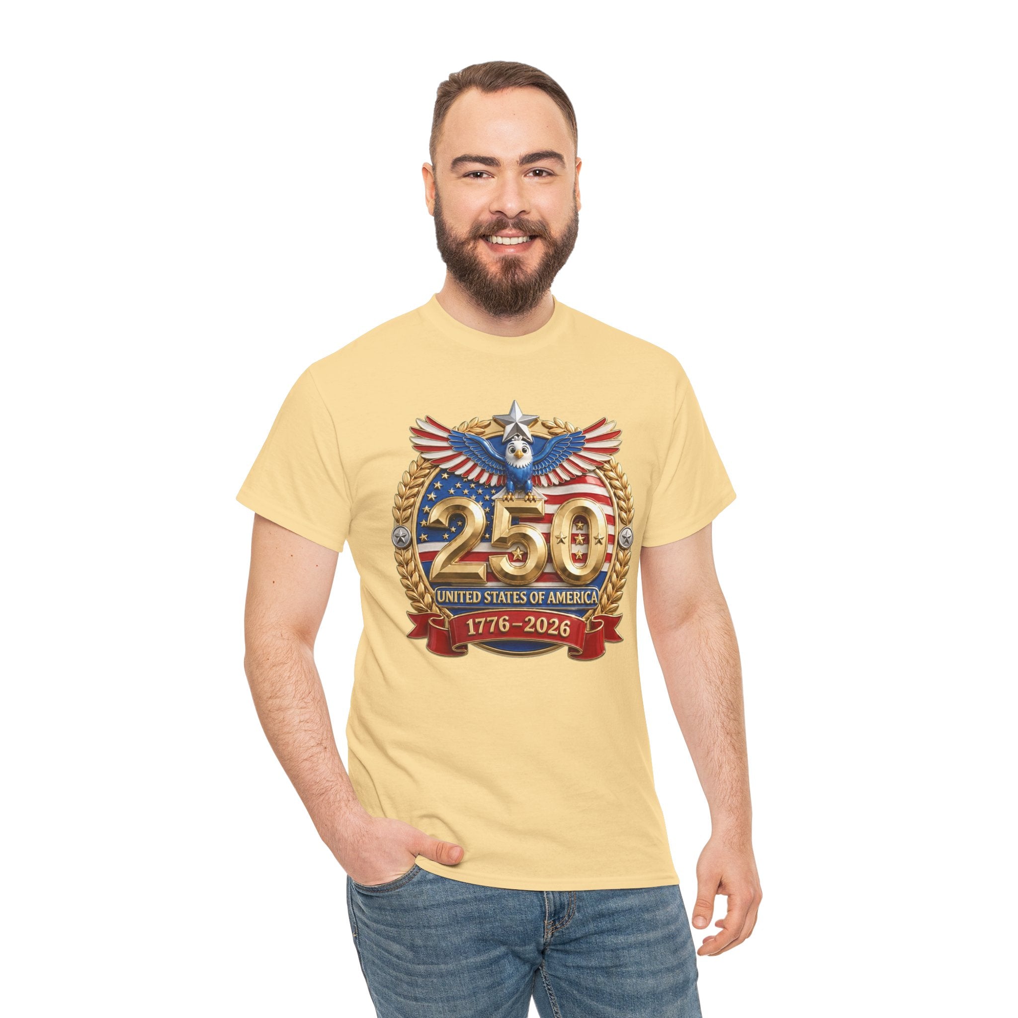 250th USA Anniversary T-Shirt – 1776–2026 Patriotic Eagle Emblem Tee