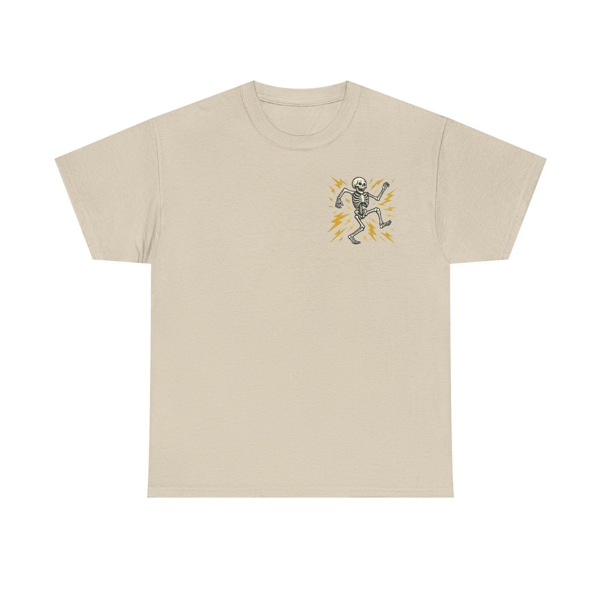 Electrician Skeleton Tee — "I'm an Electrician: If I Dance Without Music, Shut the Main Breaker Off"