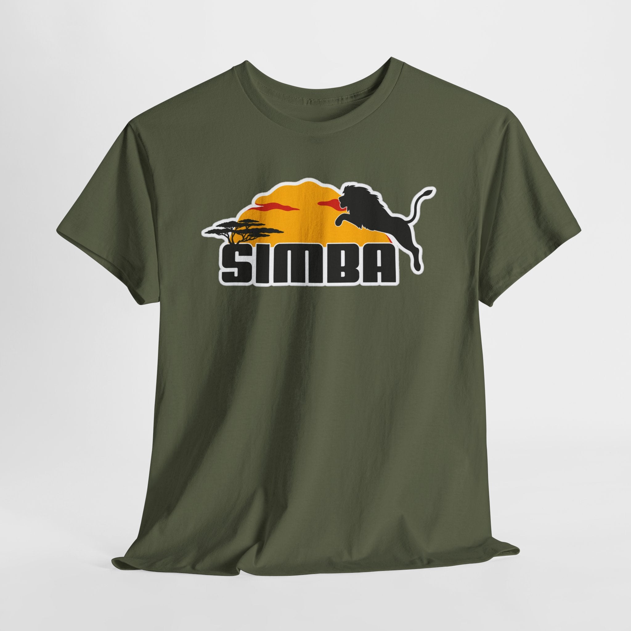 Simba Sunset Graphic Tee — Lion Silhouette Safari T-Shirt