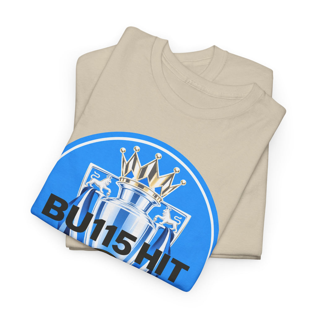 Manchester City Anti Premier League Charges Cotton T-Shirt — 'BU11SH1T' Blue Crown Football Shirt
