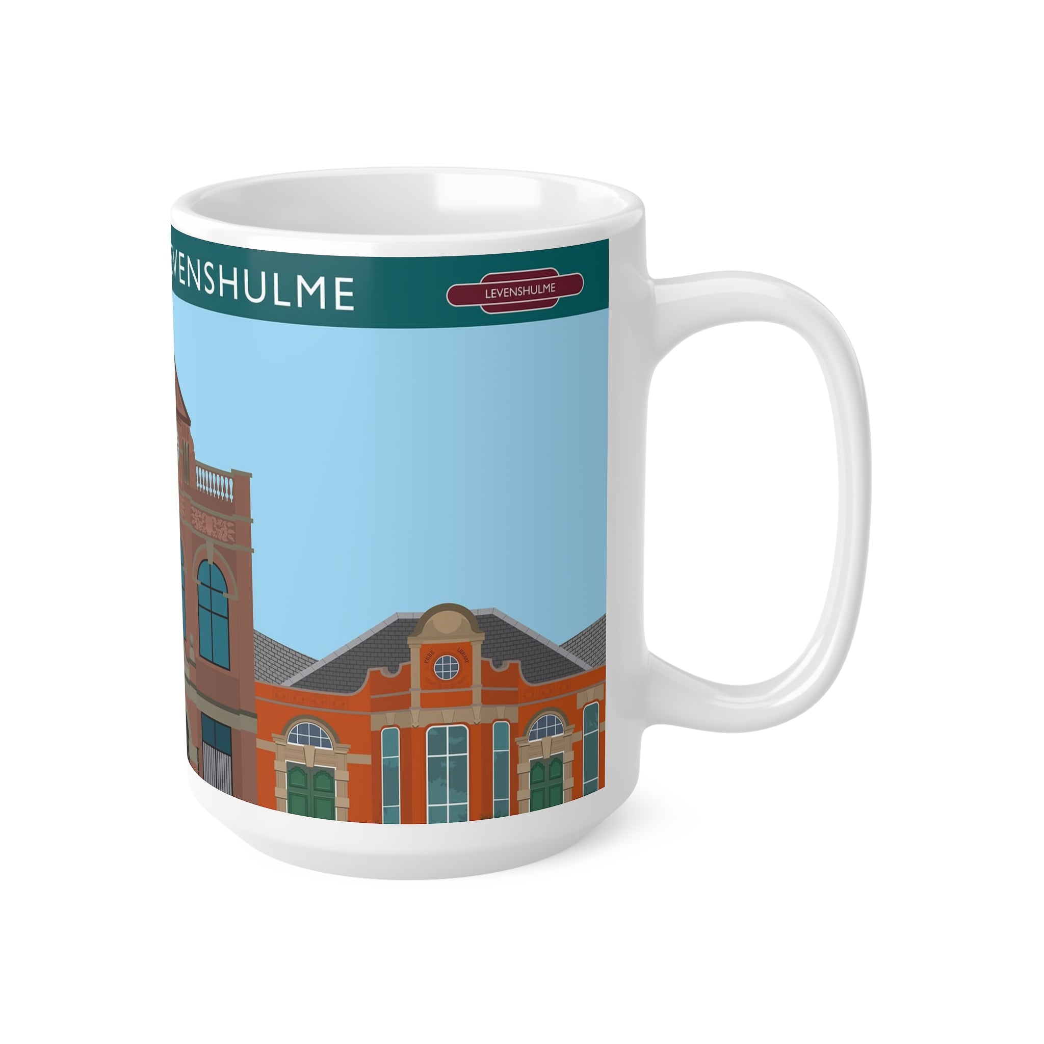 Welcome to Levenshulme Ceramic Coffee Mug – 11oz & 15oz Townscape Souvenir