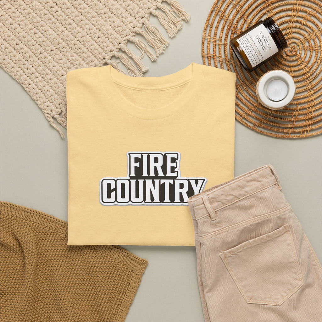 Fire Country Cotton T-Shirt — Bold Graphic Tee
