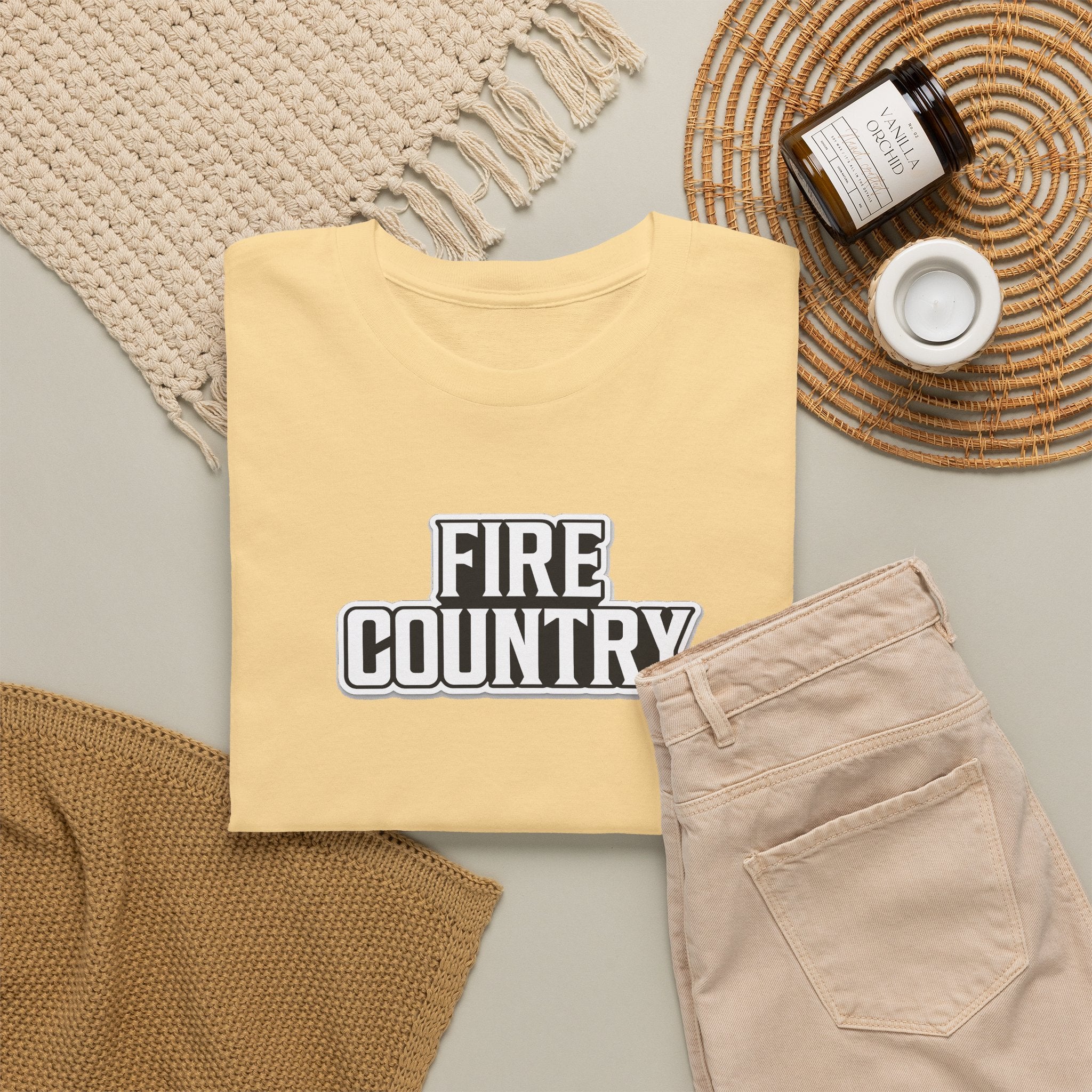 Fire Country Cotton T-Shirt — Bold Graphic Tee