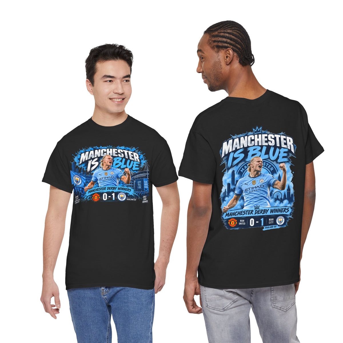 Manchester Is Blue Derby Winners 2026 Cotton T-Shirt