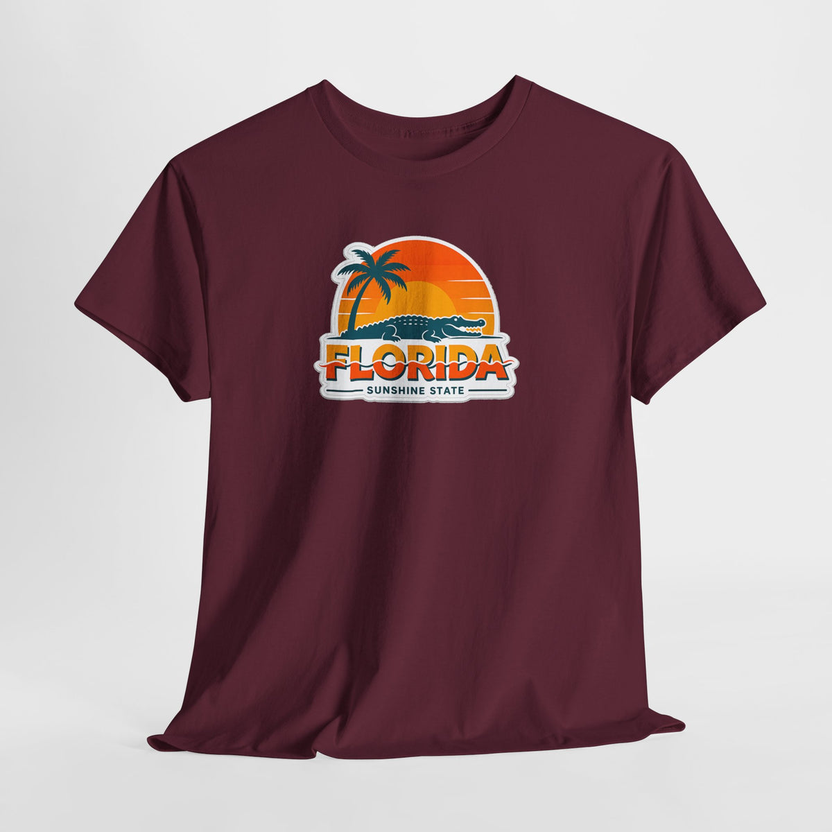 Florida Sunshine State T-Shirt — Retro Palm Sunset Graphic Tee