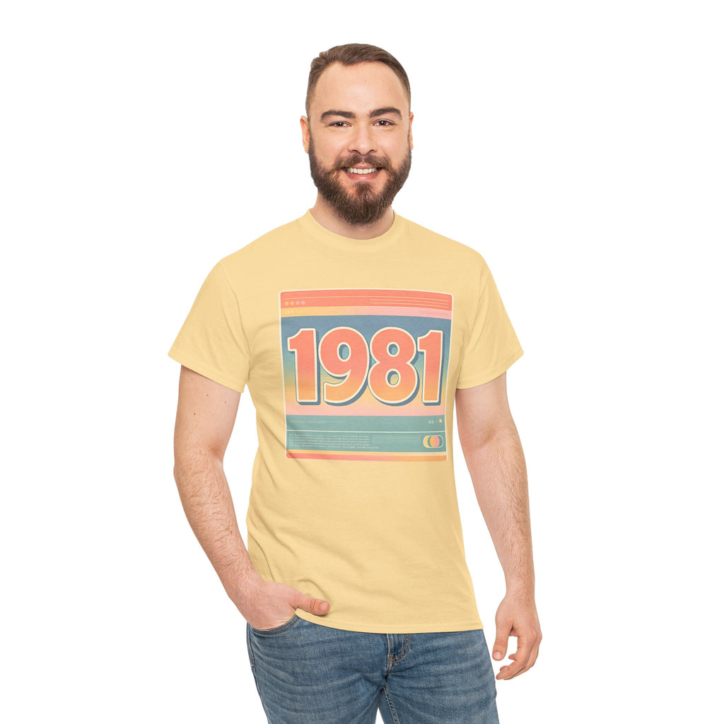 Vintage 1981 Retro Tee — 40th Birthday Gift Shirt