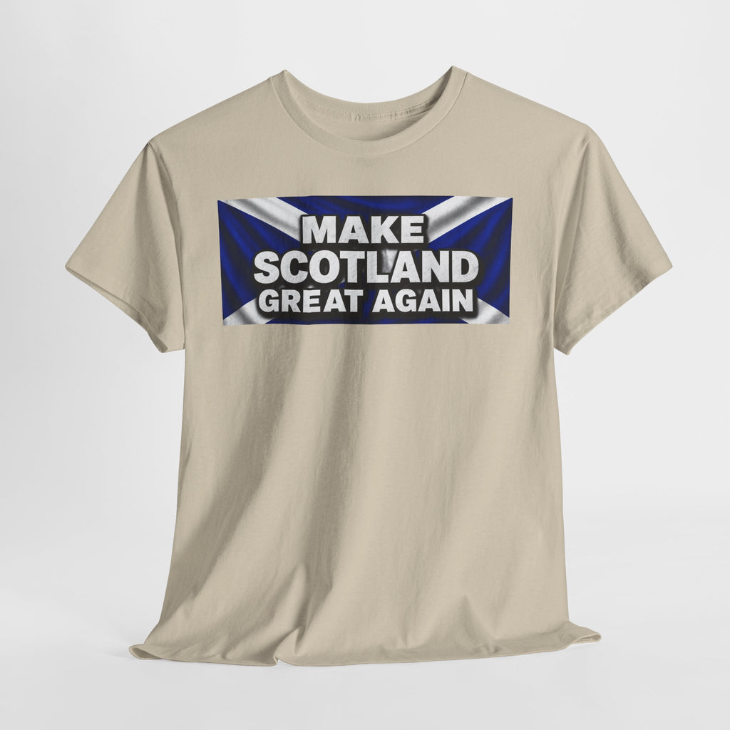 Make Scotland Great Again T‑Shirt — Scottish Flag Slogan Tee