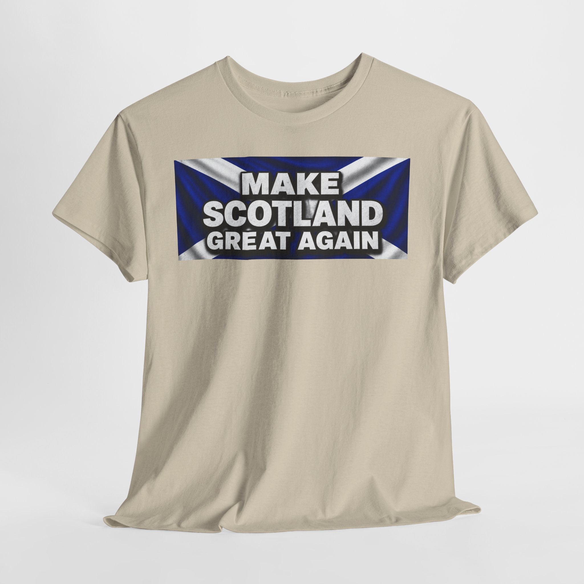 Make Scotland Great Again T‑Shirt — Scottish Flag Slogan Tee