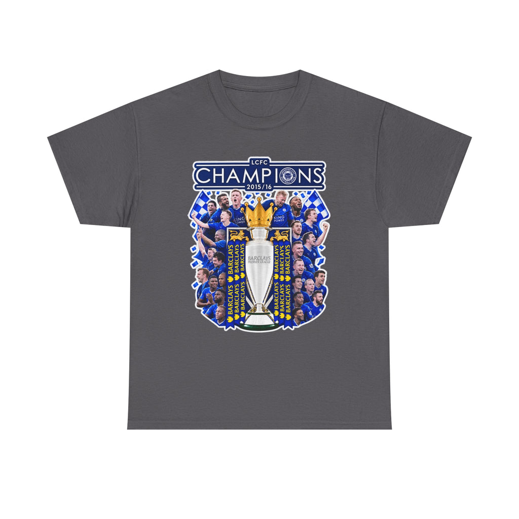 Leicester City 2015/2016 Champions Trophy Soccer T-Shirt — Team Victory Graphic Tee