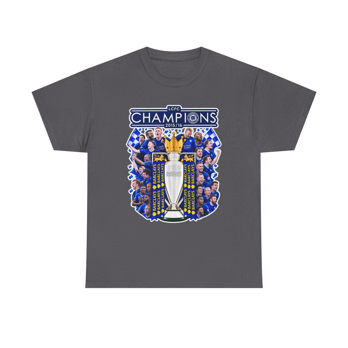 Leicester City 2015/2016 Champions Trophy Soccer T-Shirt — Team Victory Graphic Tee