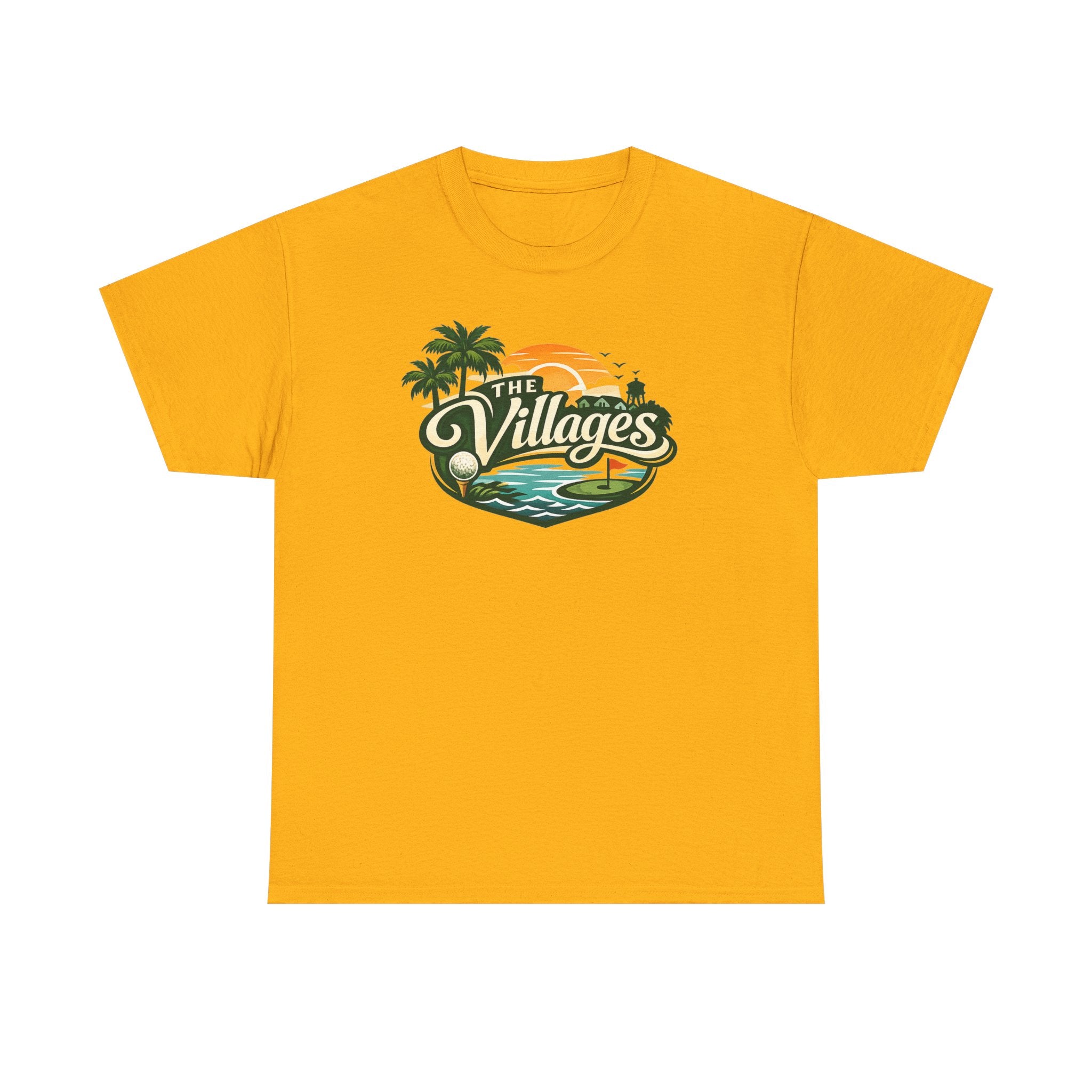 The Villages of Florida Sunset Logo Tee - Florida Palm Beach Retro T-Shirt