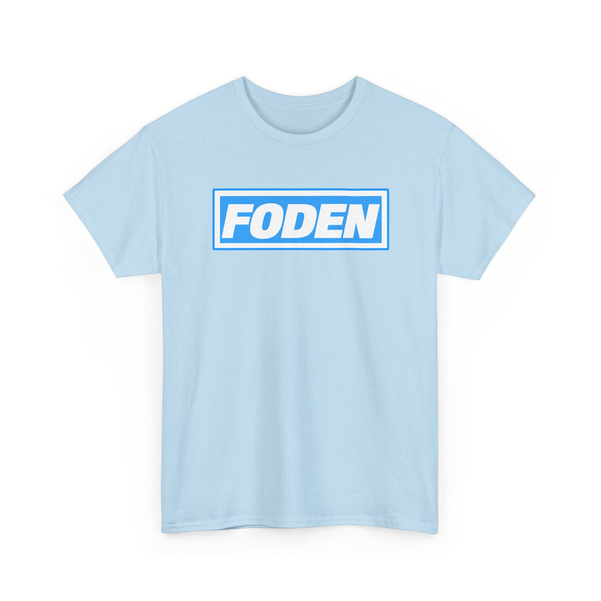 Foden Logo Tee — Blue Box Graphic T-Shirt