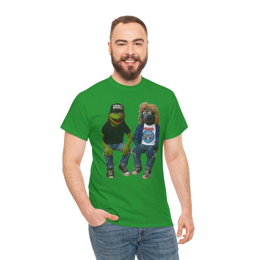 Kermit & Gonzo Waynes World Inspired Character Graphic T-Shirt